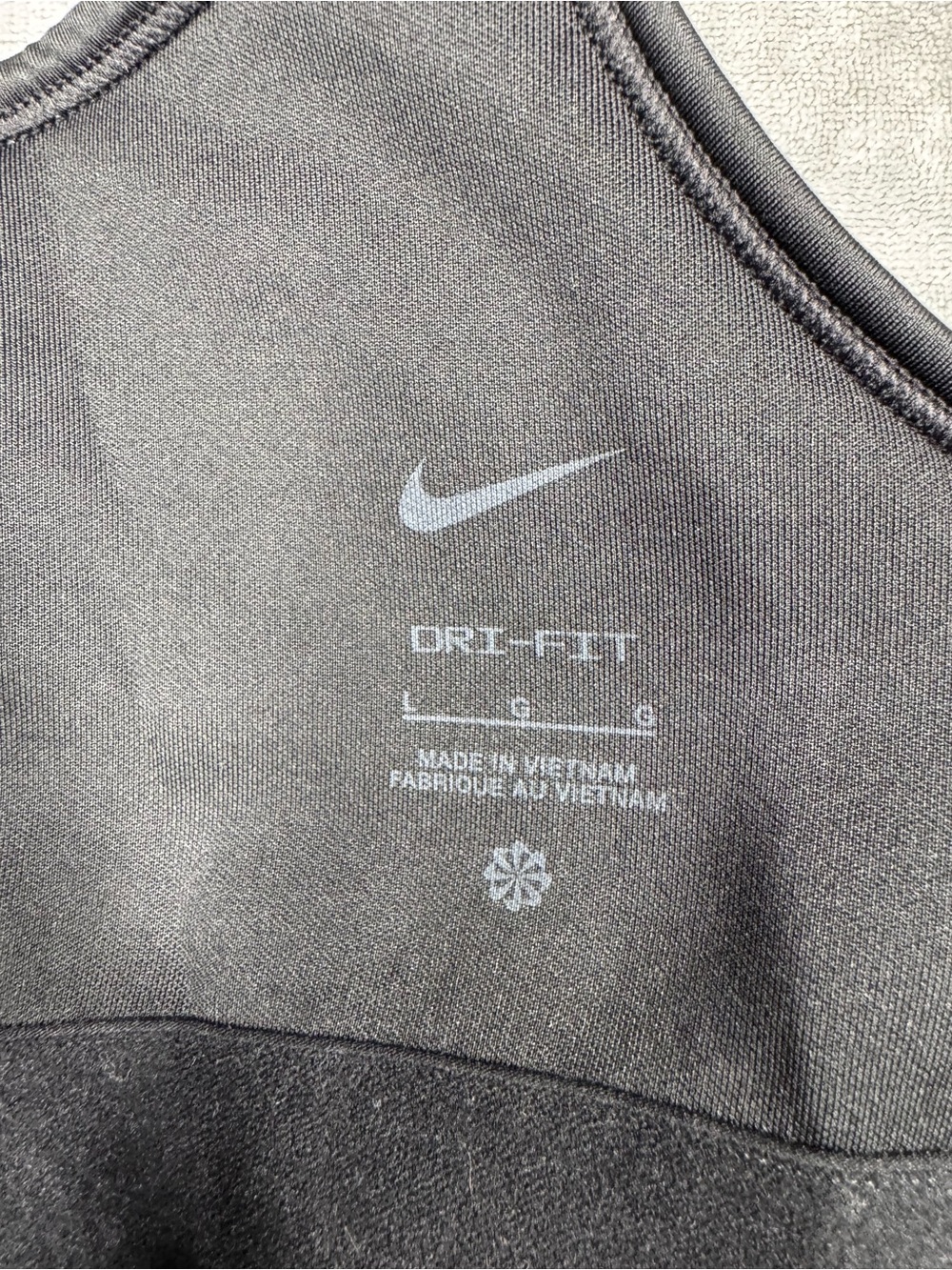 Nike Lightly Lined Black Slim Crossback Sports Tank - Picture 7 of 9